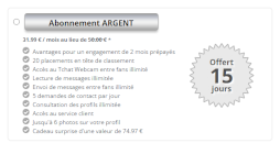 Abonnement Argent RencontresLocales.Com