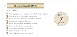 Abonnement Bronze RencontresLocales.Com